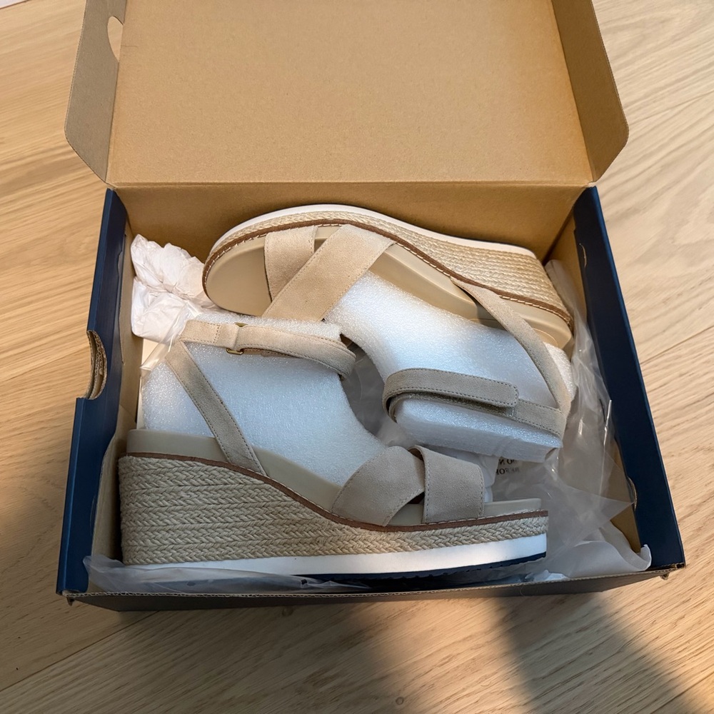 Cole Haan Cream Wedge Sandals